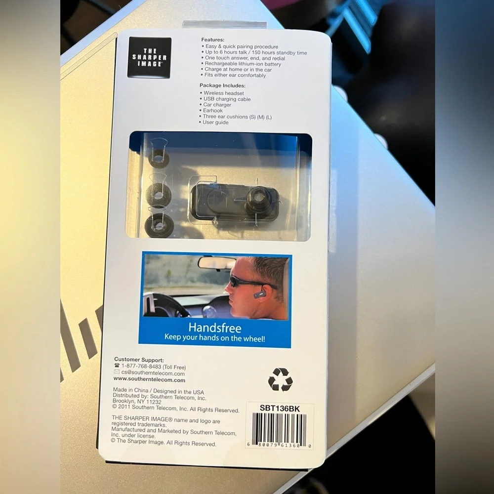 Sharper Image Bluetooth Wireless Headset *NIB* MSRP: $100+tax